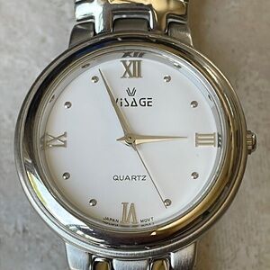 Visage men battery water resistant stainless steel